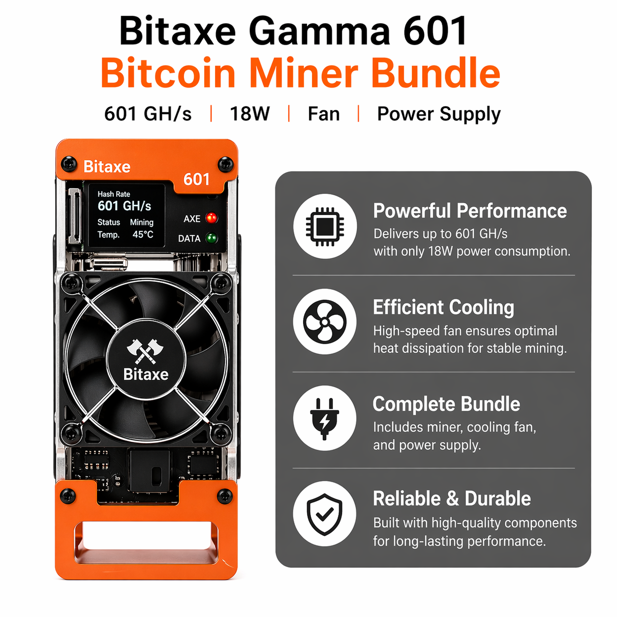 Bitaxe Gamma 601 Solo Bitcoin Miner